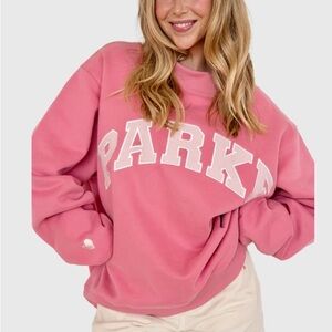 Parka Women's Relaxed Pink Sweatshirt